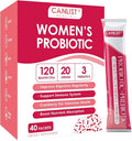 CANLIST Women's Probiotic Powder - 120 Billion CFUs, 20 Strains, Cranberry Extract & 3 Prebiotics, Help for Immune Booster, Digestive Health, Vaginal & Urinary Health, 40 Packets