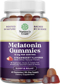 Melatonin Gummies 10mg per Serving - Fast Acting Tasty Sleep Gummies for Adults Extra Strength Melatonin 10mg for Adults Enhanced Sleep Quality & Duration - Non GMO & Vegan - 60 Ct