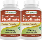 Best Naturals Chromium Picolinate 1000 mcg 120 Tablets (120 Count (Pack of 2))