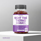 Night Time Fat Burner Gummies (60 Count) Weight Loss & Metabolism - Sugar-Free - Delicious Raspberry Flavored Melatonin Supplement Gummies - Vegan Safe - Third Party Tested - Made in USA