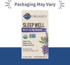 Garden of Life Organics Sleep Well Rest & Refresh Tablets with Lemon Balm, Green Tea Extract, Chamomile & Probiotics – Support for Restful Sleep & Relaxation, Non-GMO, Gluten-Free, Vegan, 30 Tablets
