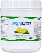 KALA HEALTH MSMPure Lemon Lime Flavored Coarse MSM Powder Flakes – US-Made MSM for Joint Health, Skin Appearance, and Hair & Nail Support – 2.2 lb, Organic Sulfur