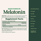 Nature's Bounty Melatonin, 100% Drug Free Sleep Aid, Dietary Supplement, Promotes Relaxation and Sleep Health, 10mg, 45 Quick Dissolve Tablets
