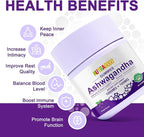Ashwagandha Gummies & Vitamin D3 Gummies Organic Aswangdha Supplement for Improve Sleep, Stress Relief & Mood Calm (Grape Berry,Non-GMO, Gluten-Free & Sugar Free)-2 Pack