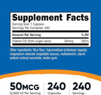 Nutricost Vitamin D2 Supplement (2000 IU) 240 Capsules - Vegan, Non-GMO, Gluten-Free, Third-Party Tested