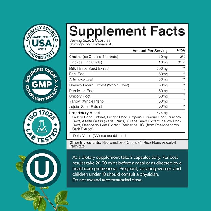 Bundle of Liver Cleanse Detox & Repair - Milk Thistle Dandelion Root Choline Beetroot Artichoke Extract and D Mannose Capsules for Urinary Tract Health - Fast Acting Super Concentrated Cranberry