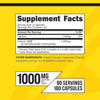 Primaforce HMB (Beta-Hydroxy Beta-Methylbutyrate) 1000mg, 180 Capsules (500mg Per Capsule) - Gluten Free and Non-GMO Supplement