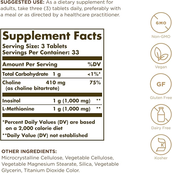 Lipotropic Factors Solgar 100 Tabs