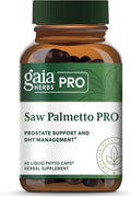 GAIA HERBS PRO Saw Palmetto PRO - Healthy Prostate Gland Support Supplement* - Herbal Supplement with Saw Palmetto & Sunflower Seed - Vegan, Gluten-Free, Soy-Free - 60 Liquid Phyto-Caps (60 Servings)