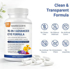 Neurobella Eye Care Formula, 15-in-1 Advanced Eye Care Formula, Eye Nutrition Support Capsules. Contains Lutein, zeaxanthin, Bilberry and Multiple Vitamins. Neurobella Eye Vitamins, 90 Capsules.