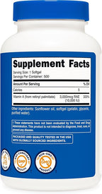 Nutricost Vitamin A 10,000 IU, 500 Softgel Capsules