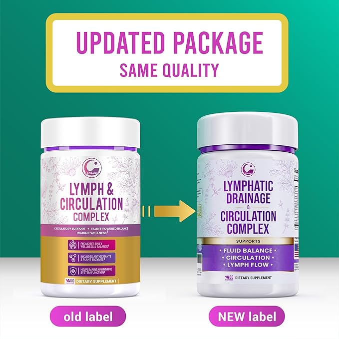 Advanced Lymphatic Drainage Supplements – Lymphatic Cleanse & Lymph System Support with Hesperidin, Rutin, Quercetin with Bromelain – Herbal Lymphatic Support Formula – 60 Capsules