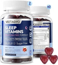 Melatonin Free 5-HTP GABA Supplement Gummies for Adults & Kids 12+ with L-Theanine, Magnesium Glycinate, L-Tryptophan, Apigenin - Sugar Free, Strawberry Flavor, Vegan, 120 Count