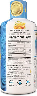 Liquid 20/20 Vision - Eye Vitamin Formula w/20mg Lutein, 4mg Zeaxanthin, 4mg Astaxanthin for Vision Support –Max Absorption- Great Taste & No Pills to Swallow– 32 Serv, 32oz