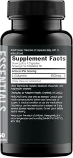 Nugenix Essentials L-Glutamine, 1500mg 100% Botanical L-Glutamine Amino Acid, Protein Synthesis, Supports Cellular Function, 60 Capsules