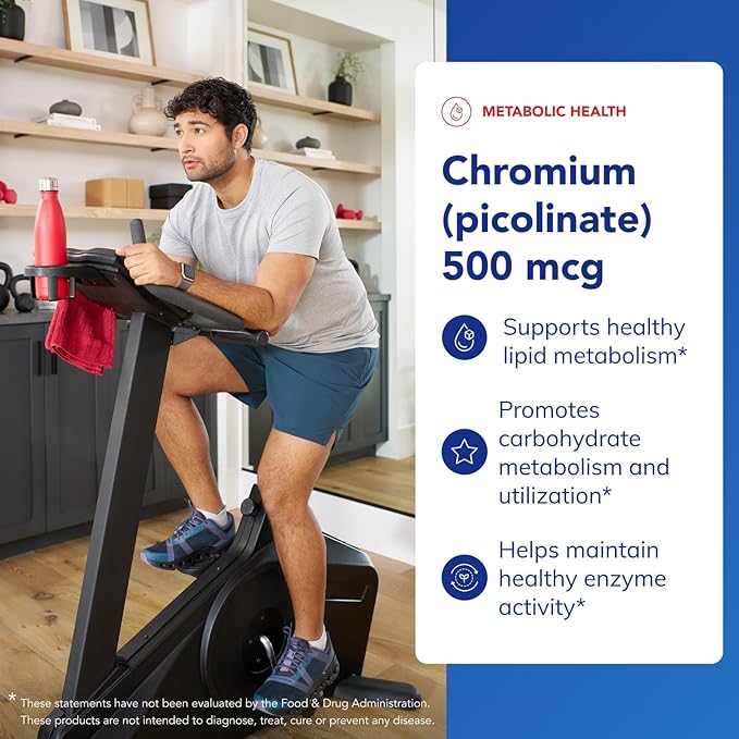 Pure Encapsulations Chromium (Picolinate) 500 mcg - for Lipid & Carbohydrate Metabolism* - Mineral Supplement - Superior Absorption Chromium Supplement - Vegan & Gluten Free - 180 Capsules