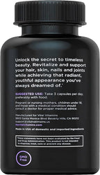 Vital Vitamins Multi Collagen Capsules with Biotin, Hyaluronic Acid, Vitamin C - Type I, II, III, V, X Peptides - Collagen Supplements for Men & Women - Hair, Skin, Nails Beauty Complex - 150 Count
