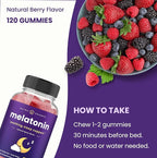 Melatonin Gummies for Kids & Adults | Natural Sleep Aid Drug-Free, Vegan Berry Flavor Kids Melatonin Gummy Supplement | 2.5mg, 5mg or 10mg Dose | Sleeping Pills Substitute 60 Gummies (Pack of 2)