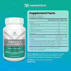 Mannatech Omega-3 with Vitamin D3 for Bone, Heart Health and Cognitive Support, Made of Pure Fish Oil