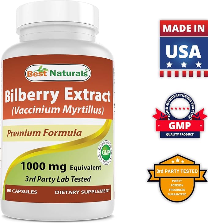Best Naturals Bilberry Extract 1000mg & Tart Cherry Extract 1000 mg