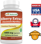 Best Naturals Bilberry Extract 1000mg & Tart Cherry Extract 1000 mg