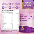 VivoNu Prenatal Vitamins for Women, Vitamin D3, K2, B6, B12, C with Folic Acid, DHA, Choline, Probiotic, Iron, Calcium, Zinc & Magnesium, 300 Pregnancy Multivitamin Softgels (1 Bag / 300 softgels)