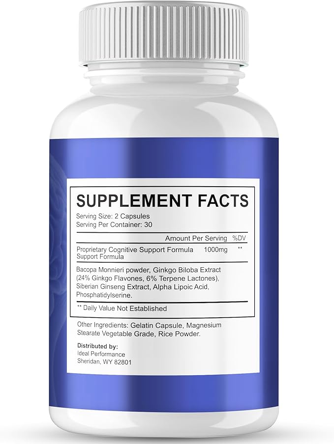 Focus Max Supplement Pills, Focus Max Capsules for Brain Health & Memory Support - Maximum Strength, Advanced Formula Nootropic Pills, All Natural Ingredients FocusMax Support Reviews (2 Pack)