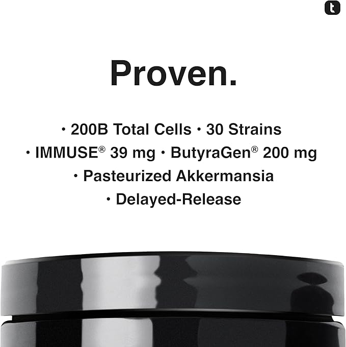 Toniiq Prebiotics and Probiotics – 200B TFU with Postbiotics IMMUSE® & ButyraGen® – 30 Strains – Shelf-Stable Synbiotic Formula – Third-Party Tested – 60 Capsules