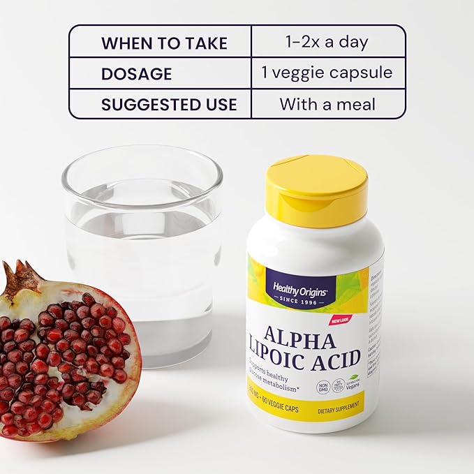 Healthy Origins Alpha Lipoic Acid, 300 mg - Alpha Lipoic Acid Supplement - Antioxidant Support - Gluten-Free Supplement - 150 Veggie Capsules