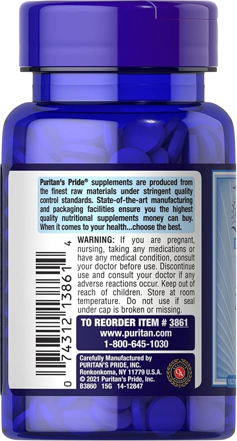 Puritan's Pride Vitamin B-12 2500 mcg Microlozenges, 100 Count