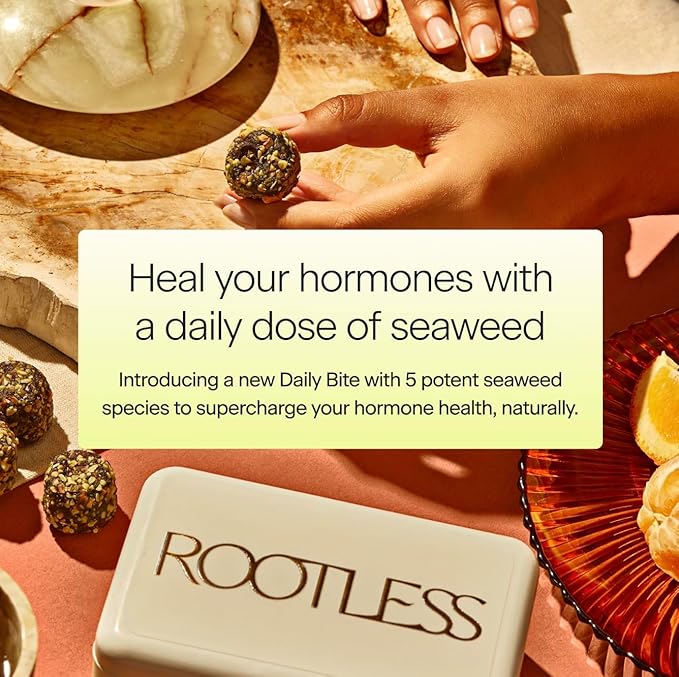 Rootless Seaweed Daily Bites – Coconut Chai – 1 Month Supply for Hormone & Thyroid Health | 100% Daily Iodine, Whole Food Ingredients, No Added Sugar (4 Pack)