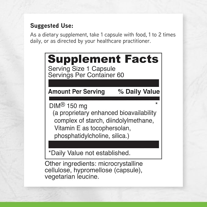 DAVINCI Labs DIMPro 150mg - Helps Support Hormonal Balance, Estrogen Metabolism & More with DIM* - Gluten-Free - 60 Capsules (60 Servings)