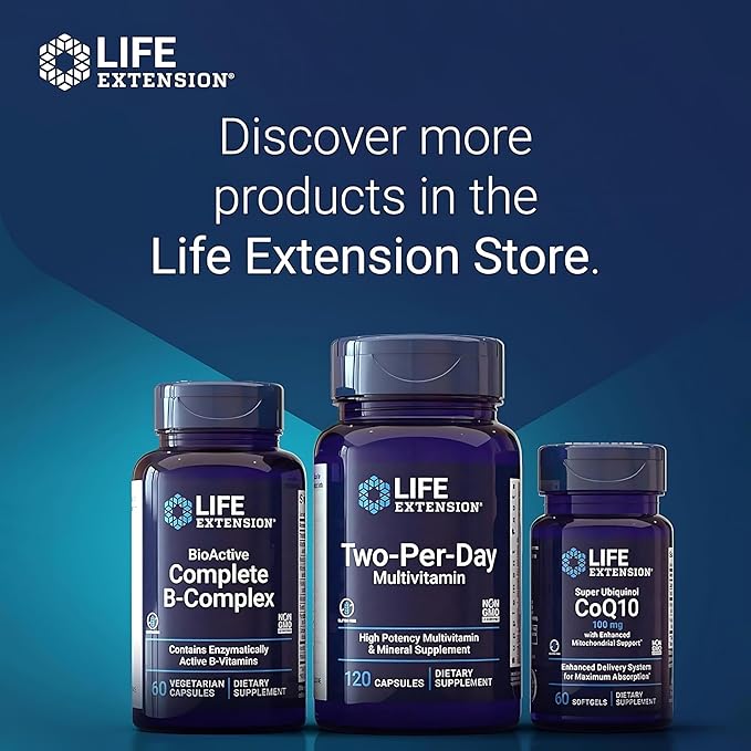 Life Extension Two-Per-Day Multivitamin, Vitamins B, C, D, zinc, Packed with Over 25 Vitamins, Minerals & extracts, Two-Month Supply, Non-GMO, Gluten-Free, 120 Capsules (Pack of 2)