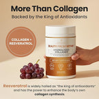 VITASEI Hydrolyzed Collagen Peptides Powder with Resveratrol & Vitamin C – Hair, Skin & Joint Support with Hyaluronic Acid – Colágeno Hidrolizado for Women & Men – Unflavored, 16 oz (30 Servings)