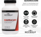 Beverly International Quadracarn 4X-Potency, Lab Tested Ultra-Premium Carnitine Blend for Fat Loss, Muscle Definition, Metabolism, Mood, Energy Boost, Anti-Aging, Brain Function. 120 Tablets.
