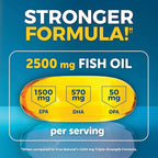 Viva Naturals Omega-3 Fish Oil, Triple Strength, 2500 mg, 30 Softgels – Re-Esterified Omega 3 Fatty Acids Including EPA, DHA, DPA - Pascatarian-Friendly