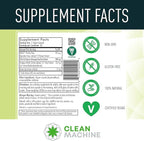 CLEAN MACHINE Cell Block 80 - Natural Vegan Testosterone Support Supplement, Estrogen, DHT & Cortisol Blocker - Prostate Health Supplement with KSM-66 Ashwagandha - 60 Veggie caps