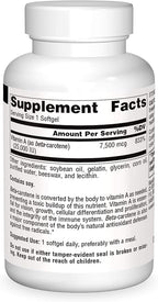 Source Naturals Beta Carotene 25000 iu Antioxidant Protection - Converted by Body to Vitamin A - 100 Softgels