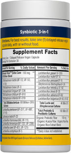 Renew Life Ultimate Care Probiotic Capsules, Daily Supplement Supports Respiratory, Digestive and Immune Health, L. Rhamnosus GG, Dairy, Soy and gluten-free, 100 Billion CFU, 30 Count