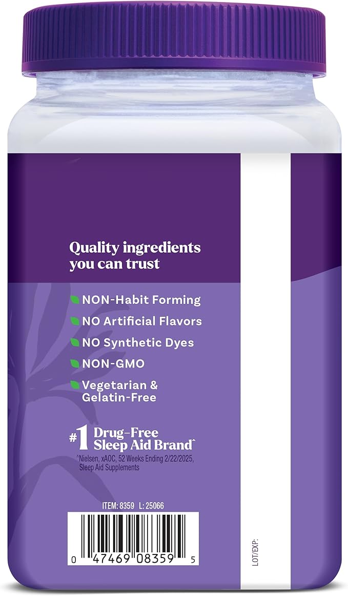 Natrol Sleep + Restore Magnesium Glycinate Blend Gummies with Melatonin 5mg - Calm Magnesium with GABA,Botanical Blend,Cherry Flavor,60 Gummies,(Pack of 2)