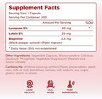 Lutein & Lycopene Carotenoids Supplement - High Absorption Lutein and Lycopene Supplements for Men & Women for Antioxidant Skin and Eye Health Support - Formulated in American cGMP Lab (200 Capsules)