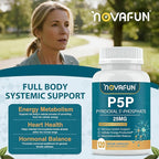 P5P 25mg - Active Vitamin B6, High Potency Pyridoxal-5-Phosphate Coenzyme Supplement, Supports Nervous System, Neurotransmitter Balance & Cellular Energy, 120 Veggie Capsules