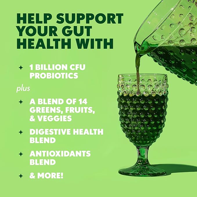 Amazing Grass Greens Blend Superfood: Super Greens Powder Smoothie Mix with Spirulina, Chlorella, Beet Root Powder, Digestive Enzymes, Prebiotics & Probiotics, Original, 15 Servings (Packaging May Vary)