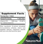 NaturesPlus Vitamin B12 1000 mcg - 90 Tablets - Energy & Immune Health Support - Gluten Free, Vegetarian - 90 Servings