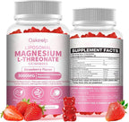 Liposomal Magnesium Threonate High-Potency 3000mg Gummies,Liposomal Enhance 98% Absorption,Magnesium L Threonate Supplements, Muscle & Nervous System for Kids & Adults