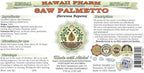 Hawaii Pharm Saw Palmetto Alcohol-Free Liquid Extract, Professional Grade, Small Batch Crafted Saw Palmetto (Serenoa Repens) Dried Berry Glycerite Natural Herbal Supplement, 32 fl.oz