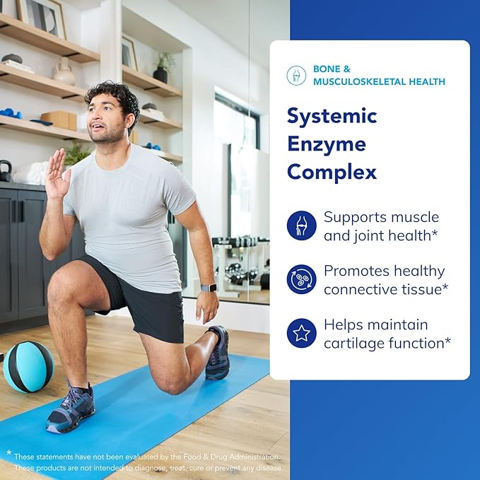 Pure Encapsulations Systemic Enzyme Complex - Supports Muscle Recovery & Joint Health - for Immune Health* - Gluten Free & Non-GMO - 180 Capsules
