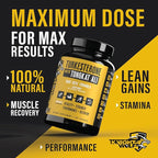 Turkesterone 17,500mg [Max Potency] + BioPerine® for High Absorption Supplement with Tongkat Ali - Increase Lean Muscle Growth & Recovery, Drive & Stamina - USA Made & Non GMO - 120 V Capsules