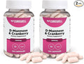 D-Mannose & Cranberry 1300mg (120 Capsules) | Vegan & Non-GMO Urinary Tract Health Supplement | UTI Defense & Bladder Support | Natural Urinary Cleanse & Immune Support | Pack of 2
