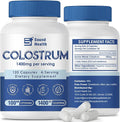 Colostrum Supplement 120 Capsules for Humans - Organic Bovine Colostrum Powder for Gut Health, Hair Growth, Beauty, and Immune Support - Unflavored (120 Capsules)